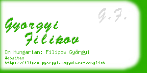 gyorgyi filipov business card