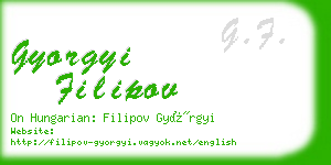 gyorgyi filipov business card